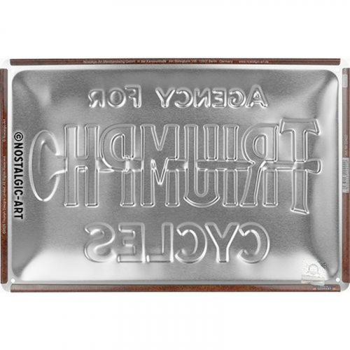 Blechschild Triumph Cycles 3